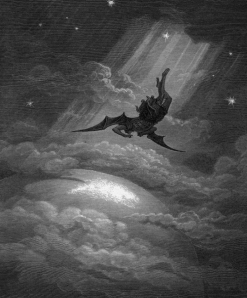 Lucifer's fall from Heaven in John Milton's epic poem Paradise Lost, illustrated by Gustave Doré (1866)